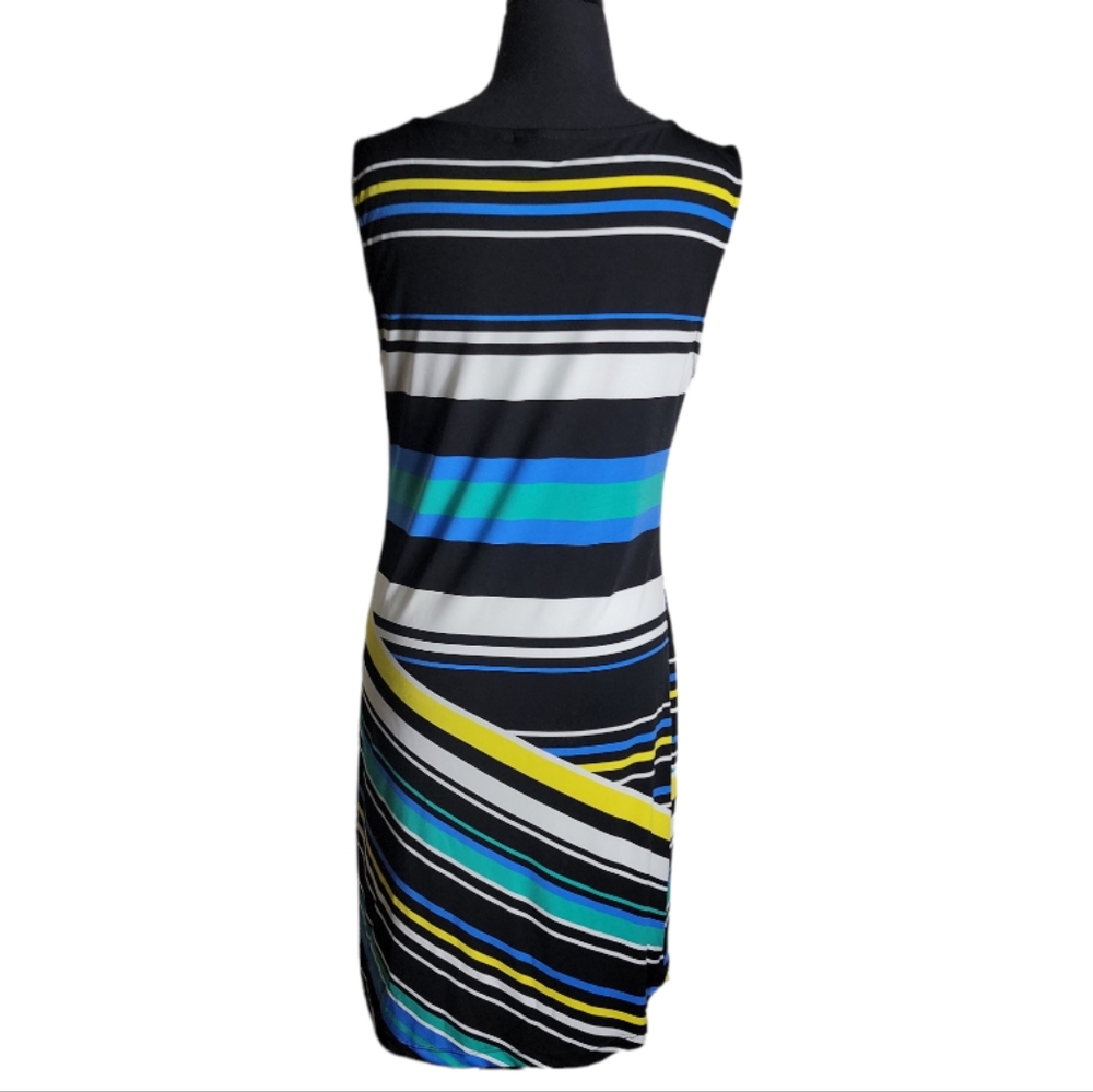 APT.9 colorblock stripe sleeveless scoop neck dress size medium - Picture 2 of 7